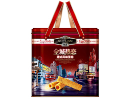 趣園680港式風味蛋卷鐵罐春節年貨禮盒裝餅干批發